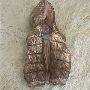 Janie and Jack Shimmering Gold Puffer Vest